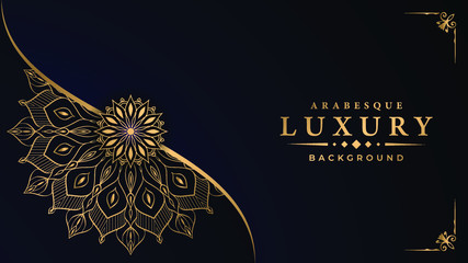 Luxury mandala background with arabesque pattern arabic islamic east style for Wedding card, book cover.
