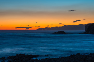 Sunset over the sea, Adriatic sea, Montenegro