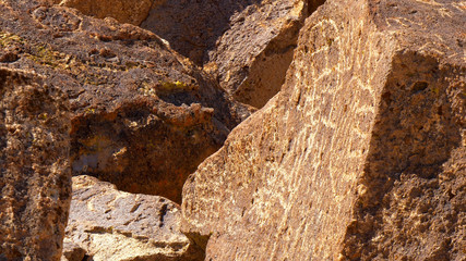 Ancient Petroglyphs at Chalfant Valley in the Eastern Sierra