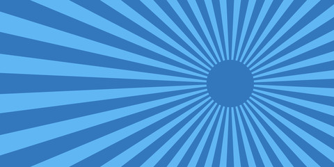 Vector comic book background with sunburst pattern in retro pop art style.