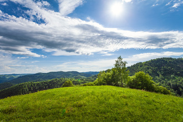 Obraz premium Beautiful simple mountain landscape in rural Romania