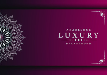 Abstract luxury ornamental mandala design background  with  arabesque pattern arabic islamic east style.