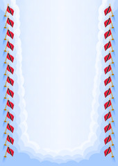 Fototapeta premium frame and border with Trinidad and Tobago flag