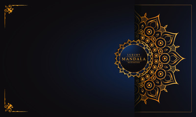 uxury mandala background with arabesque pattern arabic islamic east style for Wedding card, book cover.
