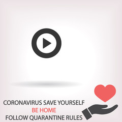 Play  vector icon , lorem ipsum Flat design