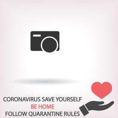 Camera  vector icon , lorem ipsum Flat design