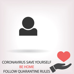 Human  vector icon , lorem ipsum Flat design