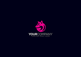 Vector Logo Design Fox Concept Editable