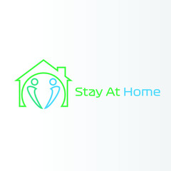 Stay home, stay safe - Lettering typography poster with text for self quarantine times. motivation sign
