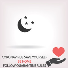 Moon  vector icon , lorem ipsum Flat design