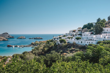 Fototapeta na wymiar Lindos village on island of Rhodes