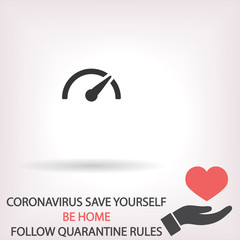 Speedometer  vector icon  , lorem ipsum Flat design