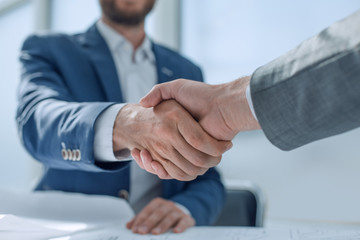 close up. young business people shaking hands. © ASDF