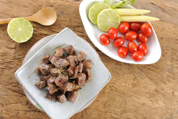 beef cube and side dishes Taiwan