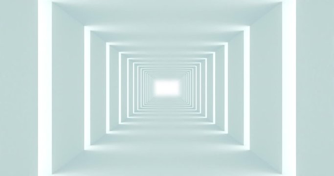 empty corridor loop.3D animation.