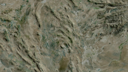 South Khorasan, Iran - outlined. Satellite
