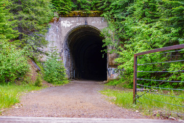 Railway tunnel Hiawatha Trail Idaho