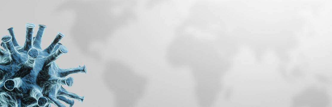 Image of flu COVID-19 virus cell. Coronavirus Covid 19 outbreak influenza background. - Powered by Adobe