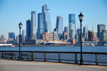 View of Manhattan skyline from New Jersey - obrazy, fototapety, plakaty
