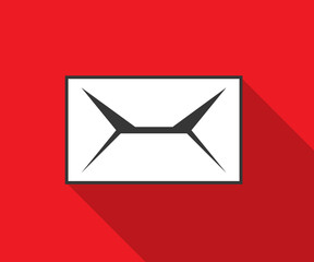 Envelope Mail icon Flat design style. Direct message, sms vector illustration