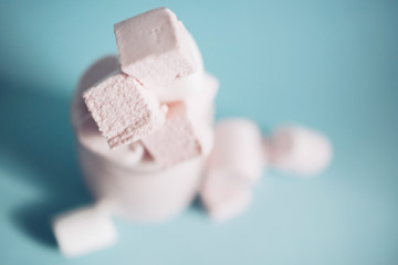 pink marshmallows milk drink