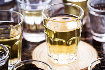 high-grade distilled alcohol. Brazilian cachaça, drip, vodka, white rum, spirits, sake.