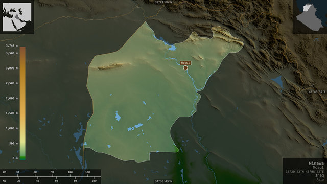 Ninawa, Iraq - composition. Physical