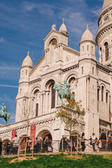 The famous basilica of Sacre-Coeur in Montmartre, Paris.