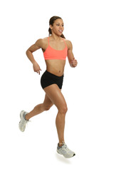 Fototapeta premium Young woman running
