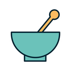 Science bowl line and fill style icon vector design