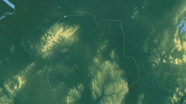 Laoighis, Ireland - outlined. Relief