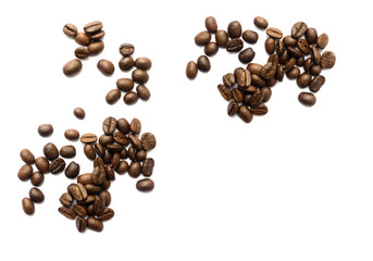 coffee beans isolated on white background