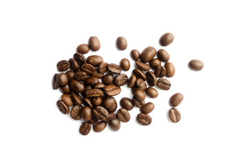 coffee beans isolated on white background