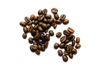 coffee beans isolated on white background