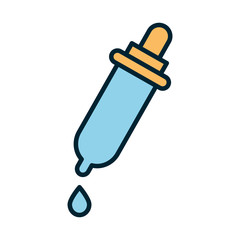 Science dropper line and fill style icon vector design