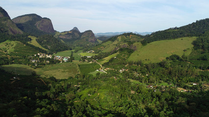 Fototapeta na wymiar Burama district photographed in Burarama, a district of the Cachoeiro de Itapemirim County, in Espirito Santo. Picture made in 2018.