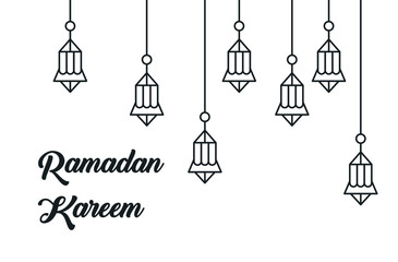 lantern lighting hanging a vector download quality, ramadan kareem