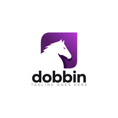 dobbin logo, head horse vector for app icon