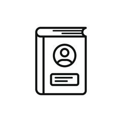 vector illustration of contact book icon