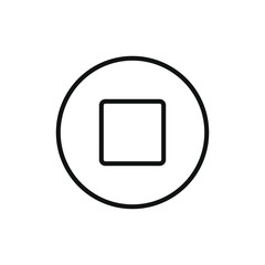 single icon of stop the music button vector illustration