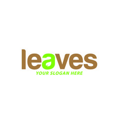 creative and fresh leave logo design, vector