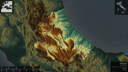 Abruzzo, Italy - composition. Relief