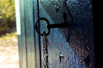 old rusty lock