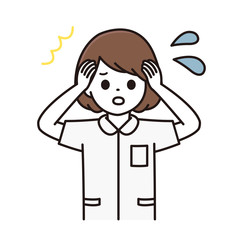 看護師 ナース パニック イラスト