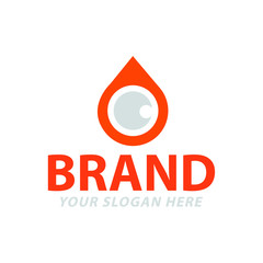 creative lens and pin point logo design, vector