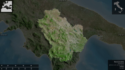 Basilicata, Italy - composition. Satellite © Yarr65
