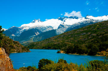 Fototapeta na wymiar Andes Mountains in Patagonia - Chile