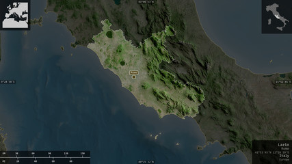Lazio, Italy - composition. Satellite © Yarr65