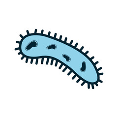 Isolated virus line and fill style icon vector design