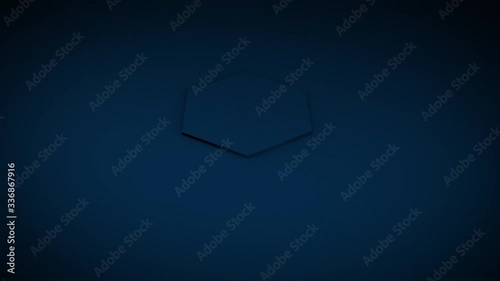 Poster 3d motion graphics hexagon floor and digital hud graphical user interface movement modern design tec
